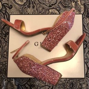 NIB Pink Glitter Sandals
